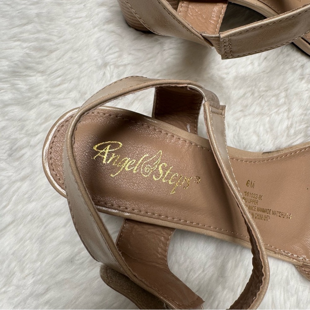 Angel Steps Beige Sandals Size 6 - Picture 3 of 13